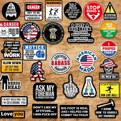 150pcs Hard Hat Stickers Pack(DIRTY) - Perfect for Helmets, Toolboxes..