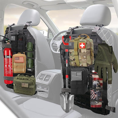 Car Seat Back MOLLE Storage Panel