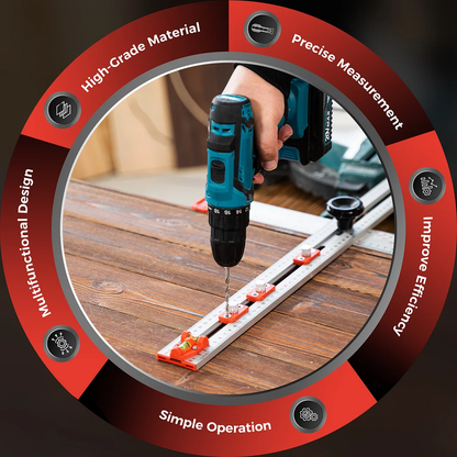 4 In 1 Drilling Positioning Ruler