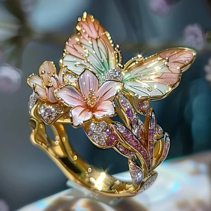 🌸Butterfly Flower Ring🌸