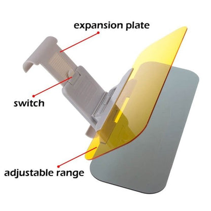 Anti-Glare Safety Day and Night Driving Car Visor Extender