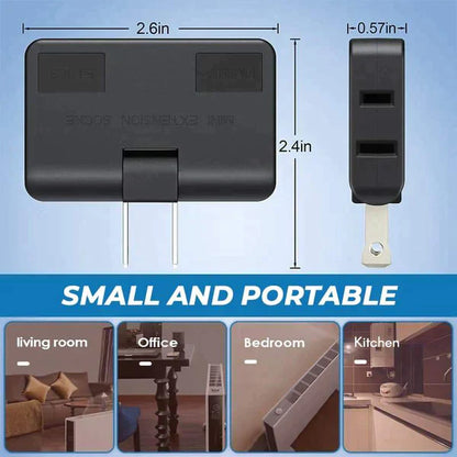 180 Degree Rotating 3 Way Flat Wall Outlet