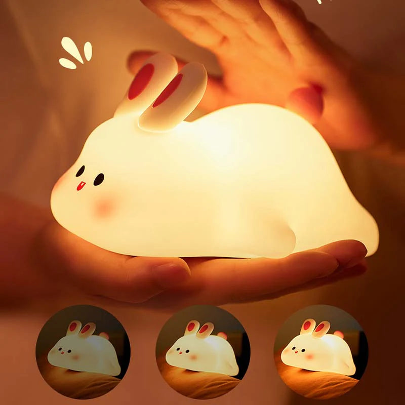 Big Face Rabbit Silicone Night Light