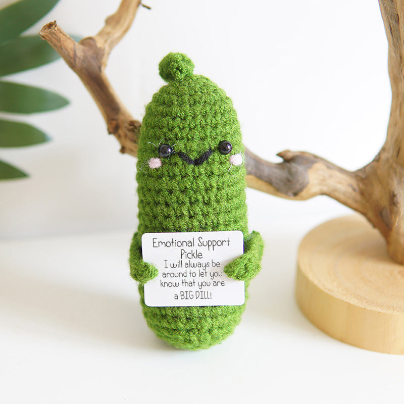 🥒Handmade Emotional Support Crochet Pickled Cucumber Gift