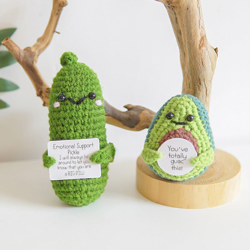 🥒Handmade Emotional Support Crochet Pickled Cucumber Gift