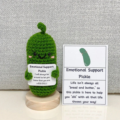 🥒Handmade Emotional Support Crochet Pickled Cucumber Gift