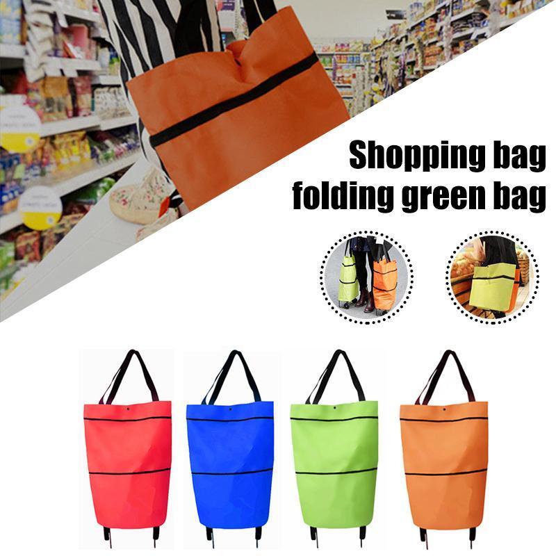 2-in-1 Shopping Bag Folding Green Bag