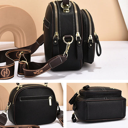 Classic Multifunctional Compartments Adjustable Crossbody Bag