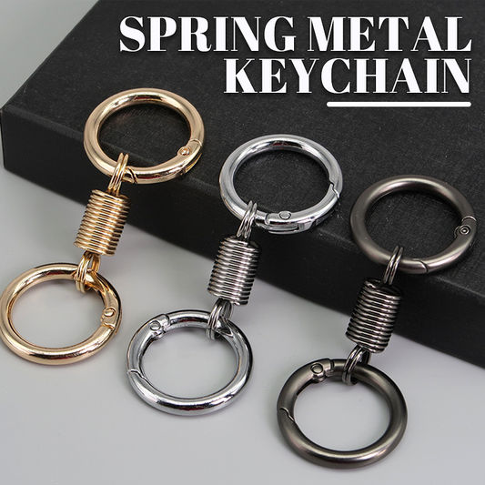 🎄Valentine's Day Deals-49% OFF🎄Nordic Retro Spring Double Ring Keychain