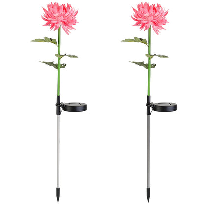 2-Pack: Solar LED Chrysanthemum Lights