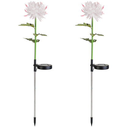 2-Pack: Solar LED Chrysanthemum Lights