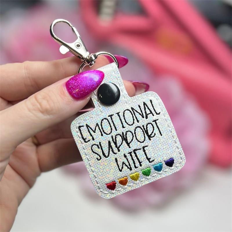 🌈Rainbow Hearts Snap Tab Design-Emotional Support💕