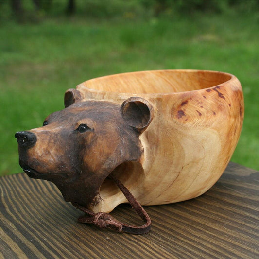 Animal Handmade Wooden Cup