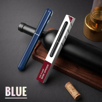 Air pressure wine corkscrew