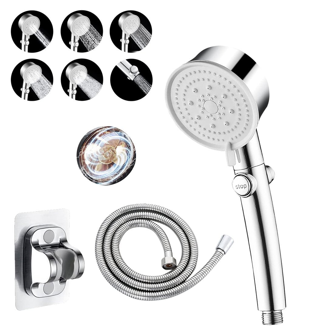 Multi-functional High Pressure Shower Head