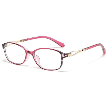 Amor-fox WOMEN'S FASHION LIGHTWEIGHT METAL ANTI-BLUE LIGHT READING GLASSES