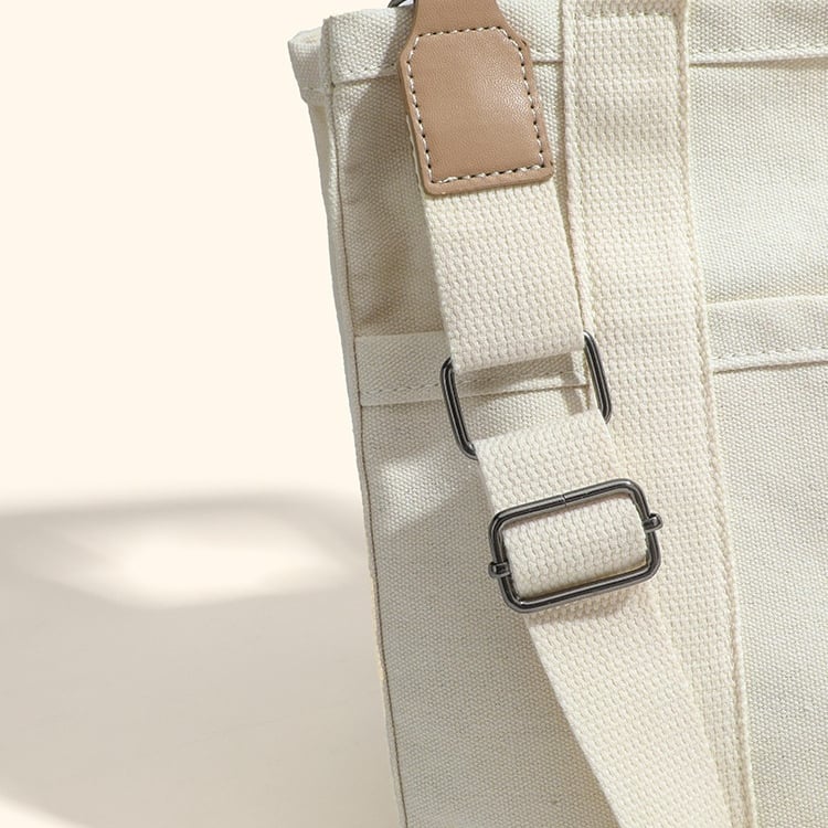 Canvas Tote Bag with Multi Pockets