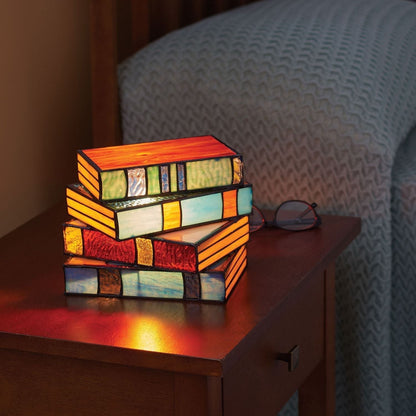 🎁💝2024 Mother's Day Gifts -📚Stained Stacked Books Lamp