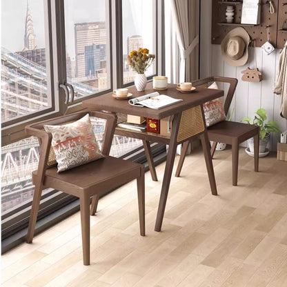 Compact Wood Dining Set