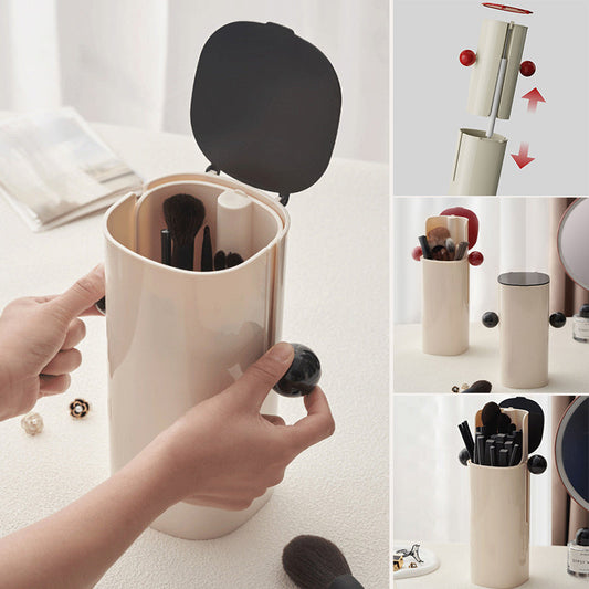 Automatic Lifting Dustproof Makeup Brush Storage Tube