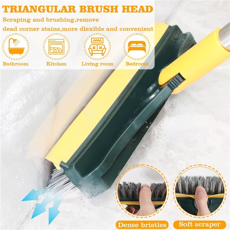 2 In 1 Scrub Cleaning Brush with Soft Scraper