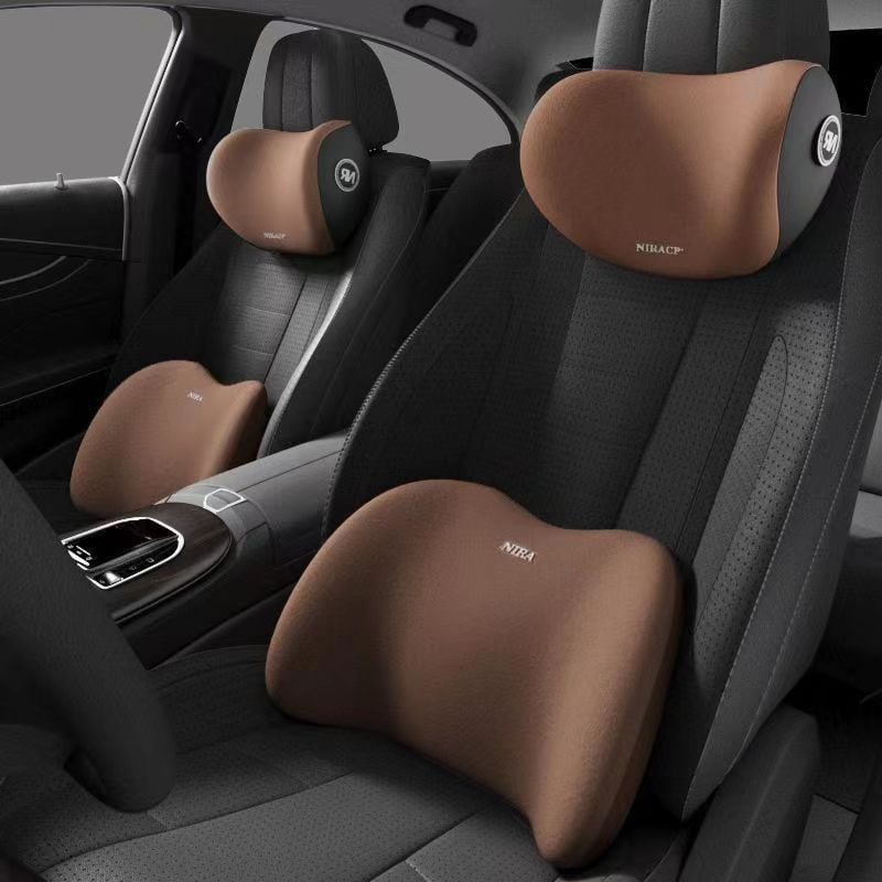 Car Headrest & Lumbar Support Cushion