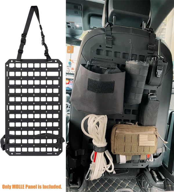 Car Seat Back MOLLE Storage Panel