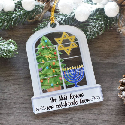 Christmas Hanukkah Acrylic Ornament