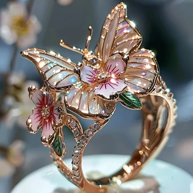 🌸Butterfly Flower Ring🌸