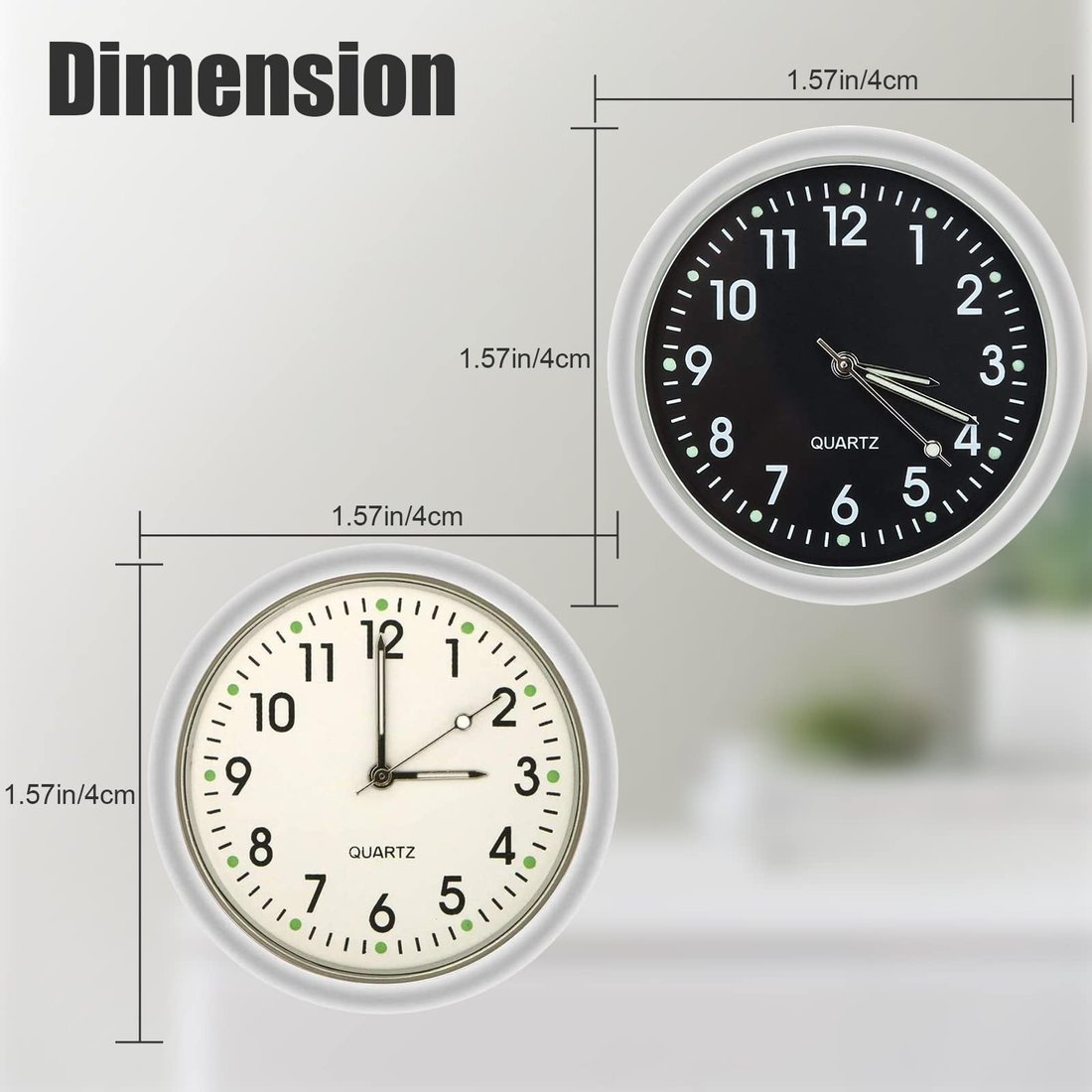 Car Metal Clock Decoration