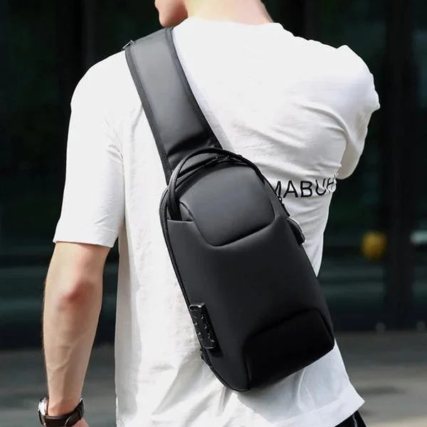 🎁2024 New Year Hot Sale🎁New Carbon Fiber Streamline Anti-Theft Sling Bag 🔥