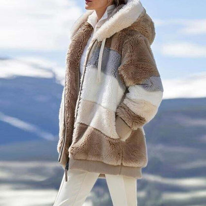 Contrasting Lamb Wool Padded Coat🐑