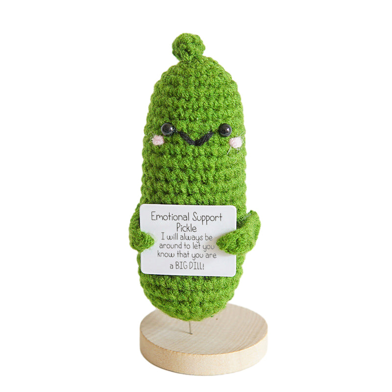 🥒Handmade Emotional Support Crochet Pickled Cucumber Gift