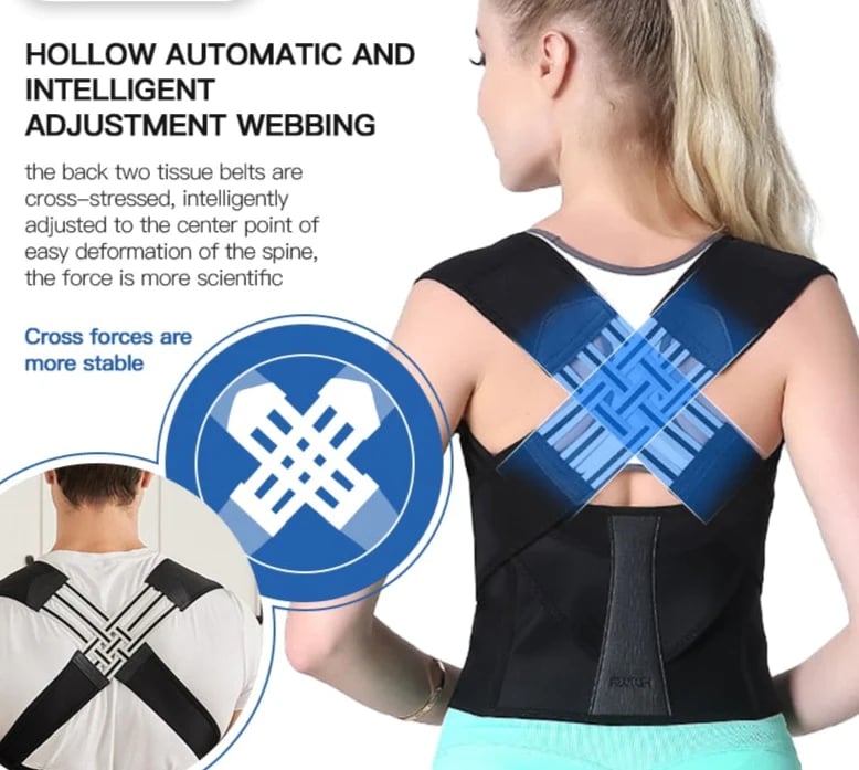 Adjustable Back Posture Belt Office Home Gym Unisex