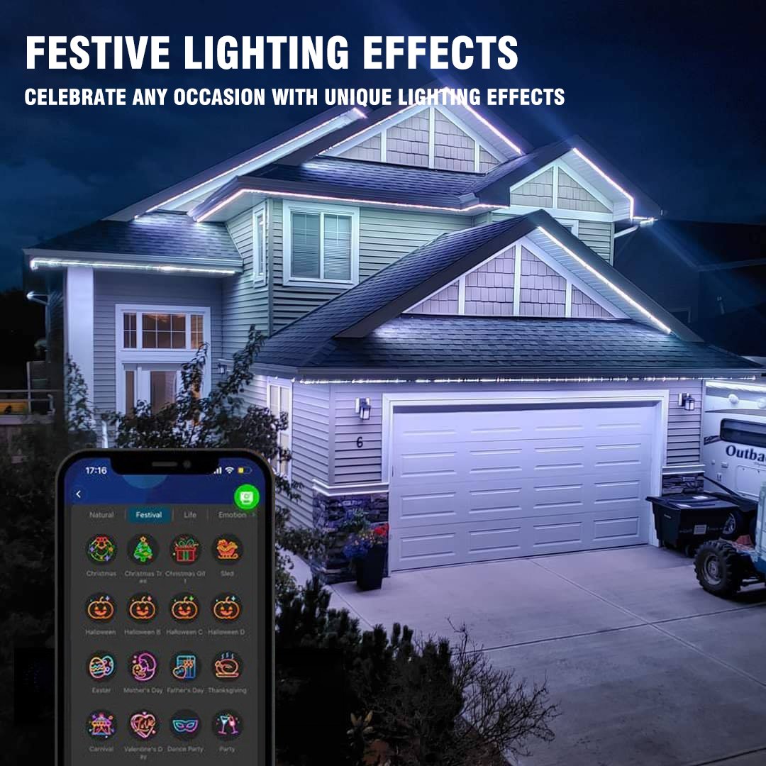 2023 New Smart Permanent Outdoor House Lights