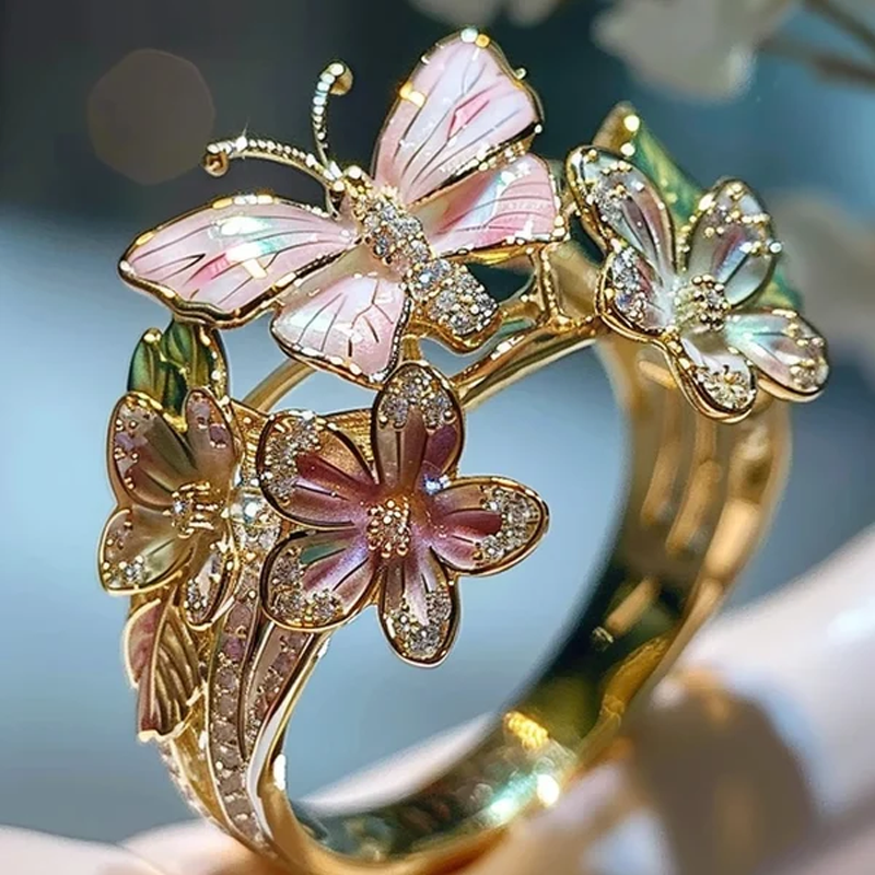 🌸Butterfly Flower Ring🌸