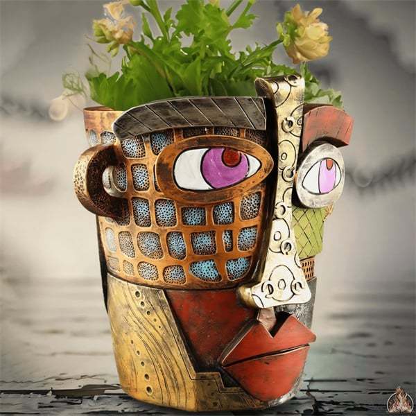 🔥Last Day 49% OFF😍 Handmade Picasso Antique Abstract Beauty Face Flower Pot