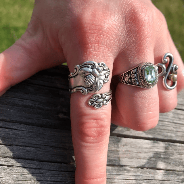 Adjustable Bee Silver Ring