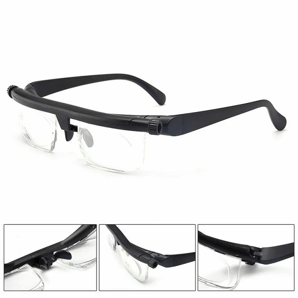 ADJUSTABLE FOCUS GLASSES NEAR AND FAR SIGHT