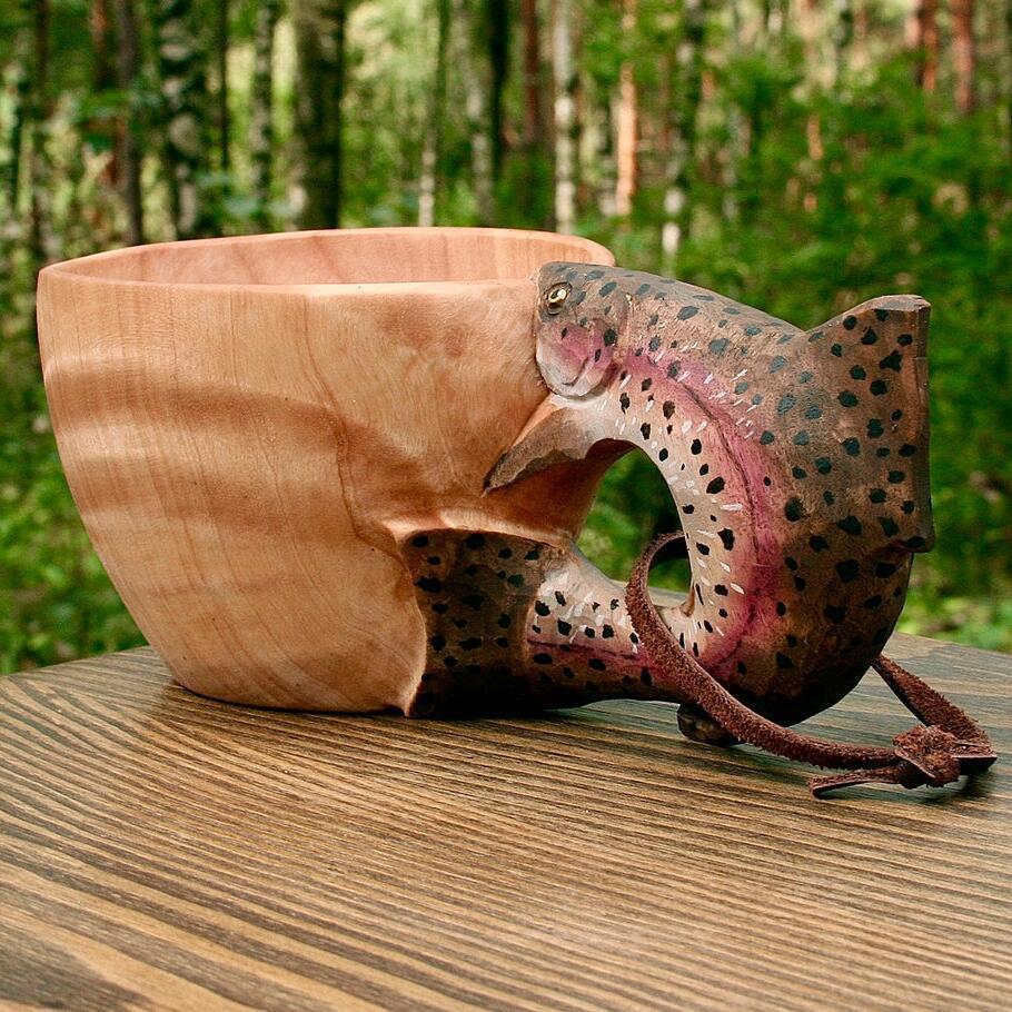 Animal Handmade Wooden Cup