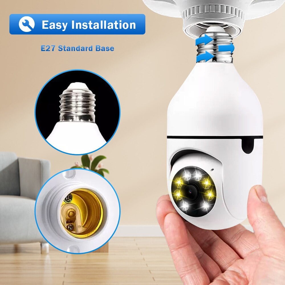 5G Wireless Wifi Light Bulb Security Camera