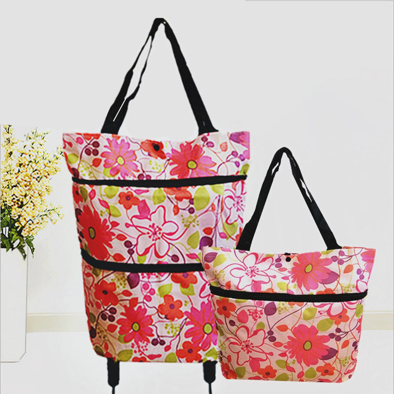 2-in-1 Shopping Bag Folding Green Bag