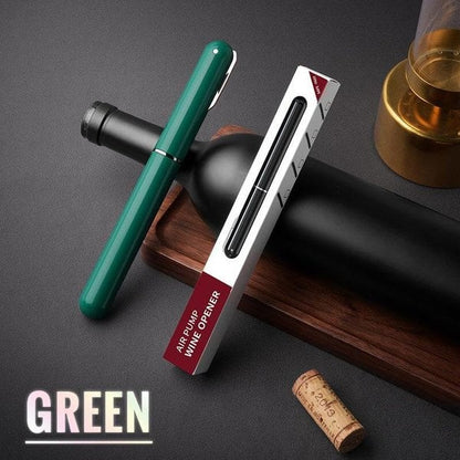 Air pressure wine corkscrew