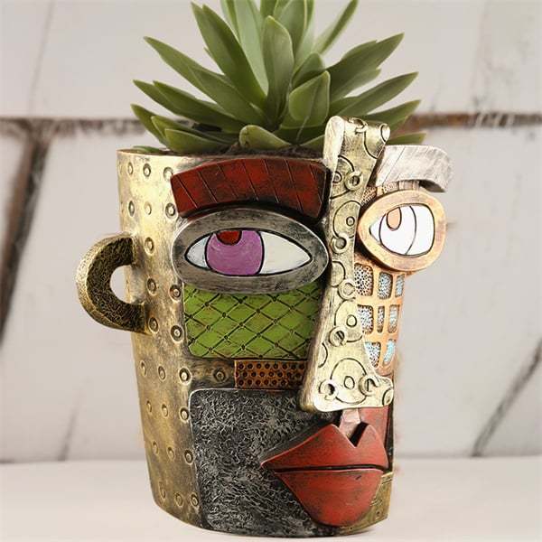 🔥Last Day 49% OFF😍 Handmade Picasso Antique Abstract Beauty Face Flower Pot