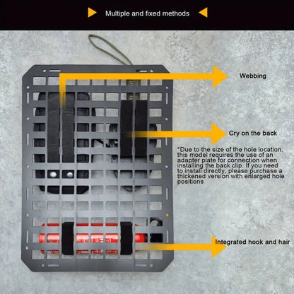 Car Seat Back MOLLE Storage Panel