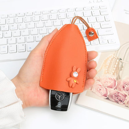 Creative pull-out cute large-capacity car key case