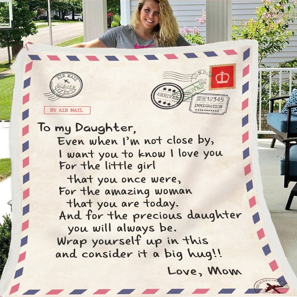 🎁Letter Blanket Gift- Sweet Words To My Daughter