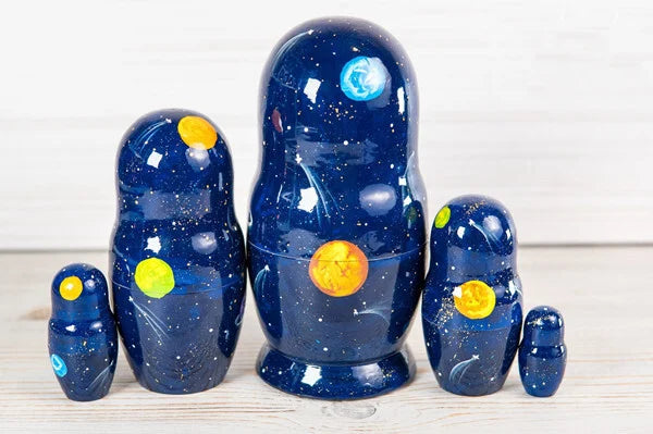 Astronaut Alien Planets Nesting Dolls