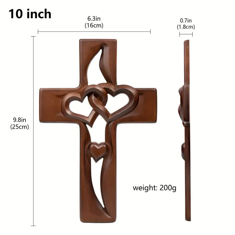 🎁Last Day Promotion 70% OFF - Intertwined Heart Wooden Cross