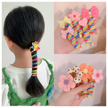 Colorful Telephone Wire Hair Bands for Kids